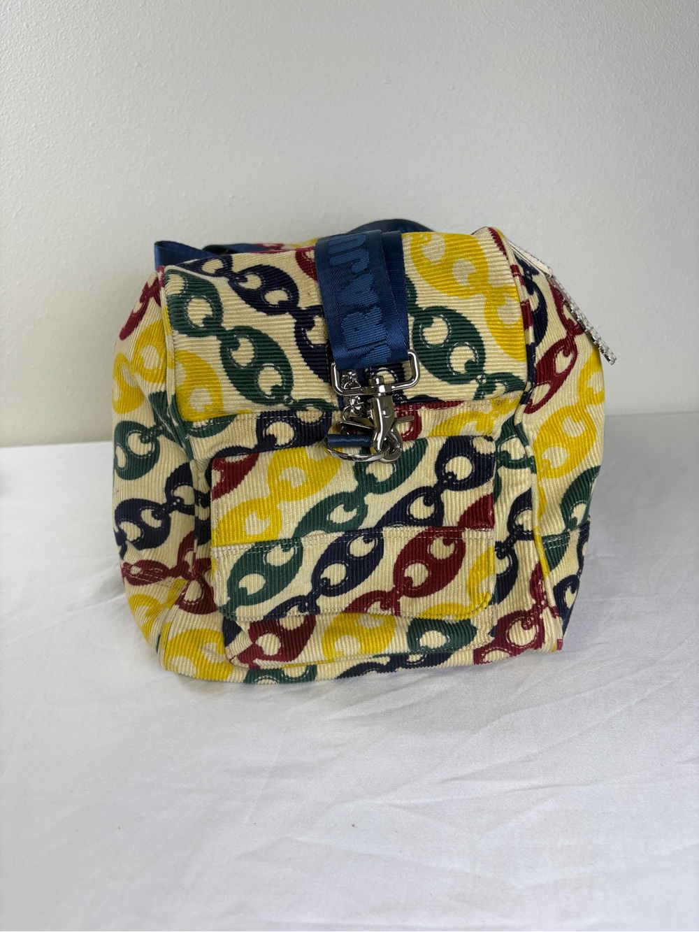 Y2K vintage Harajuku Lovers Gwen Stefani multicolor chain-print weekender duffel - Picture 5 of 12